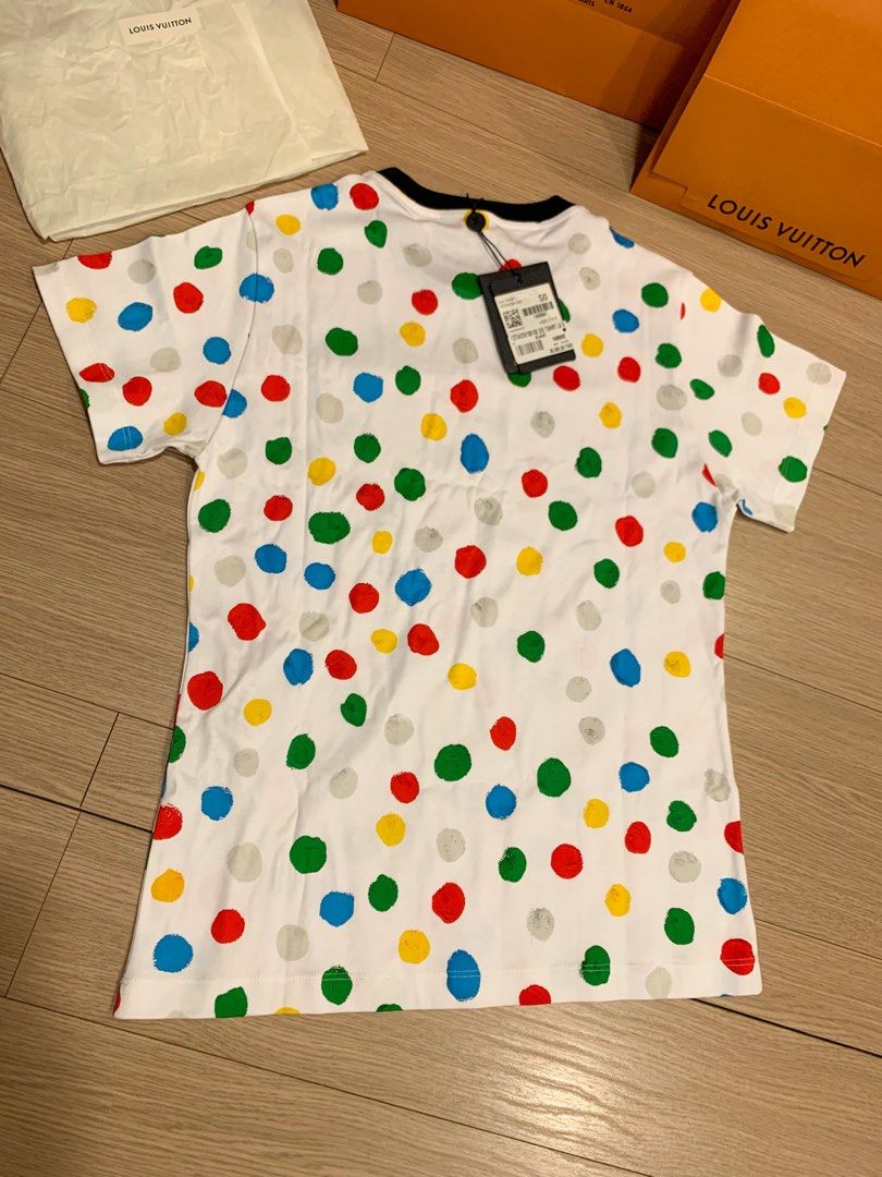 Shop Louis Vuitton Dots Chain Plain Cotton Short Sleeves T-Shirts (LV X YK  PAINTED DOTS T-SHIRT, 1AB90H 1AB90I, 1AB90E 1AB90F 1AB90G 1AB90D 1AB90C) by  Mikrie