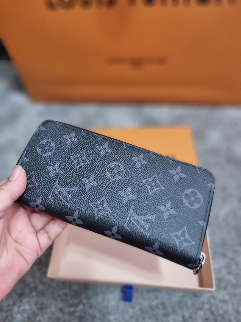 Louis Vuitton Monogram Eclipse Zippy Wallet Vertical M62295 Free Shipping  [Used]