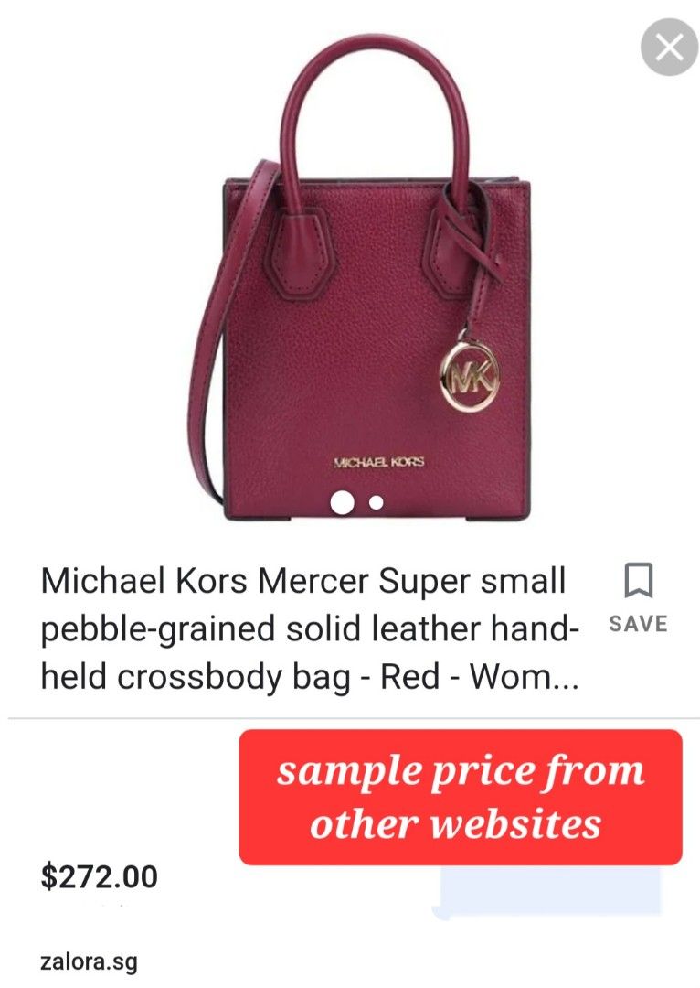 Michael Kors 35T1GM9C01 Mercer Mini Extra-Small Logo and Leather