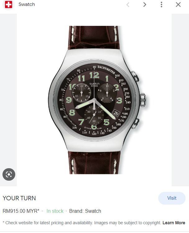 Vintage Swatch Irony Chrono Big Your Turn YOS413 Mint Men s
