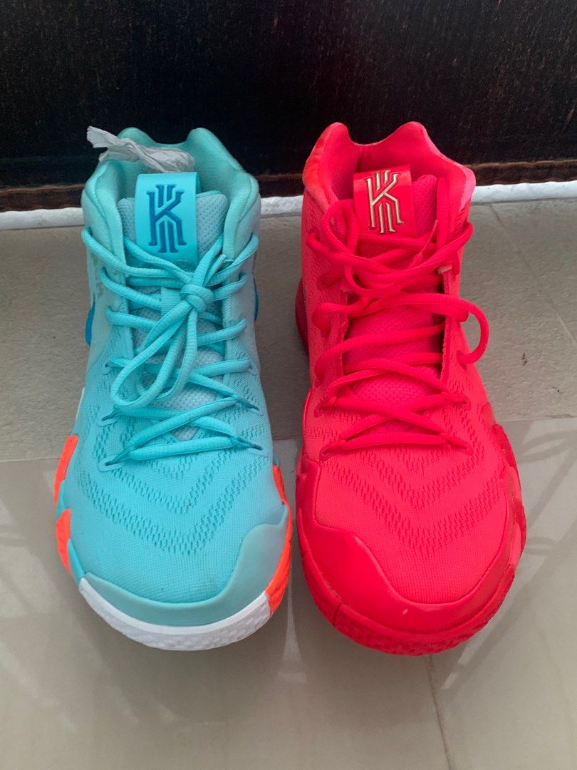 *Mismatched* Nike Basketball shoe Kyrie 4 [Female is power and Red ...