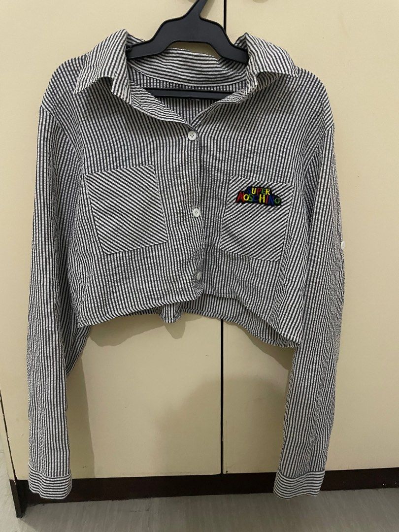 MOSCHINO LONGSLEEVE POLO Women s Fashion Tops Longsleeves on