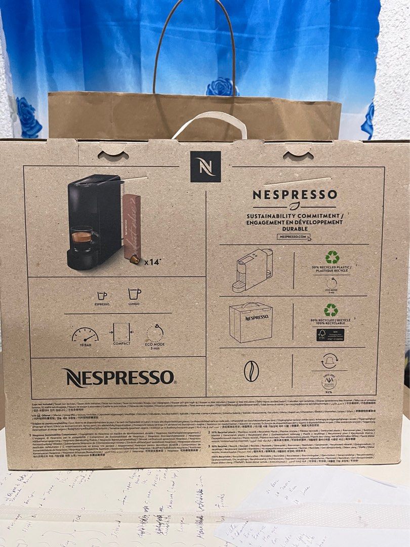 Nespresso Essenza Mini Coffee Machine with Capsule, TV & Home