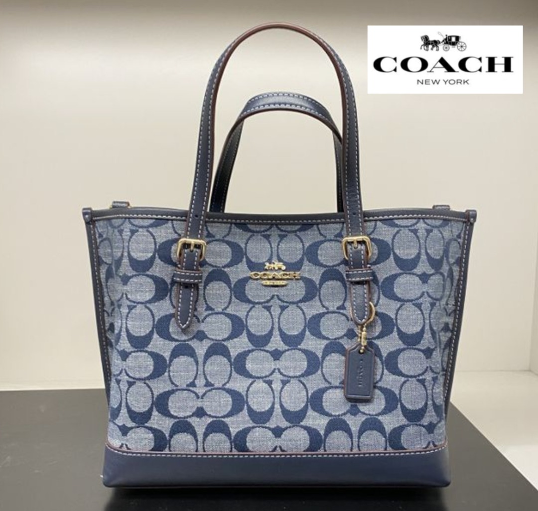 New Coach Original Denim Blue Collection Mollie Tote 25 In