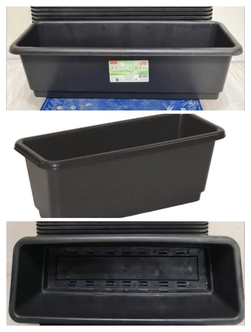 New Daiso Rectangular Pot (free with purchase), Furniture & Home Living