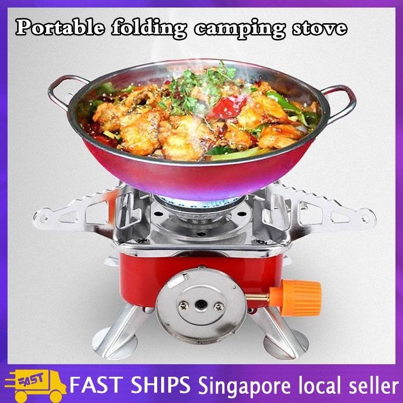 New outdoor wood burning stove mini portable folding camping stove, Sports  Equipment, Hiking u0026 Camping on Carousell