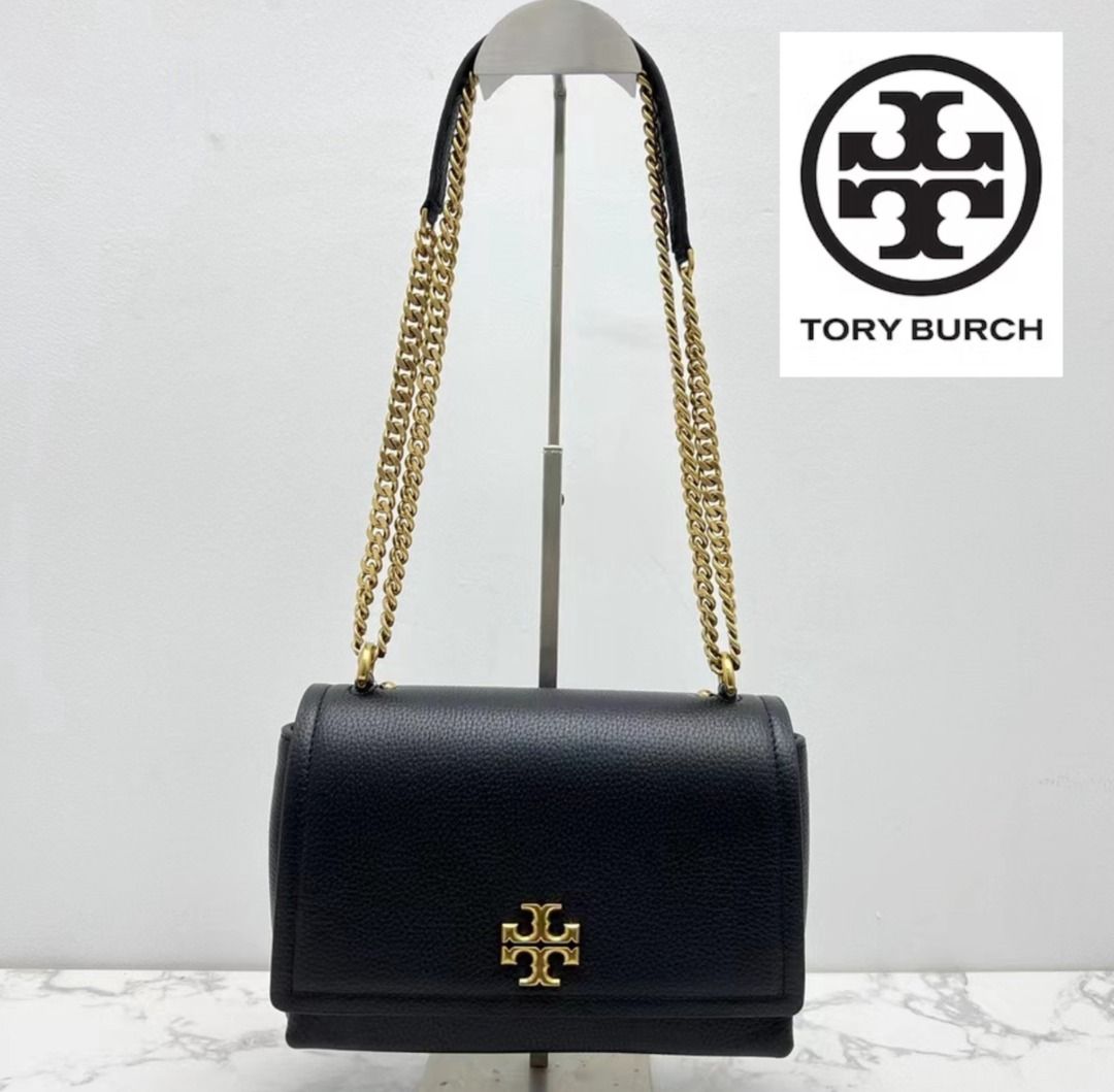 New Tory Burch Original Classic Black With Gold Chain Shoulder Crossbody Bag For Women Come With Complete Set Suitable for Gift Luxury Bags Wallets on Carousell