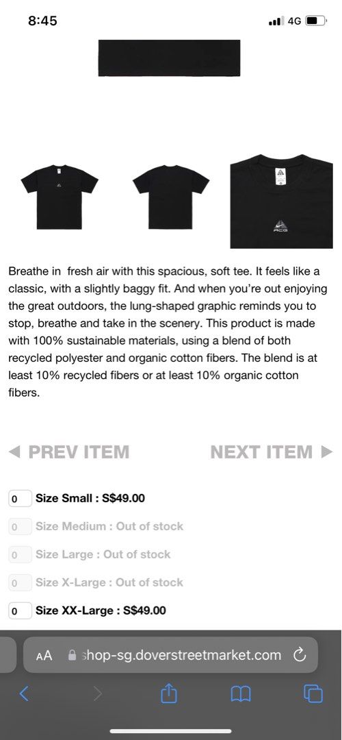 next medium shirt size