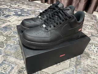 Louis Vuitton Nike Air Force 1 Low by Virgil Abloh Black Metallic Silver, 8.5 / 10W / New