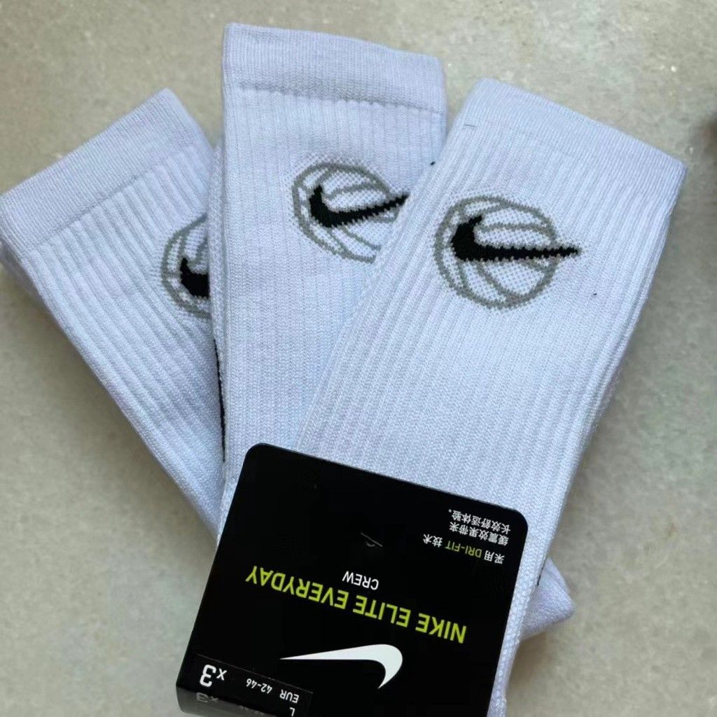 mens nike crew socks black