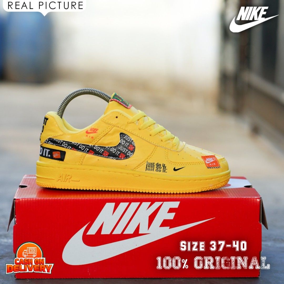 Nike Just Do It Women Yellow Original Fesyen Wanita Sepatu di