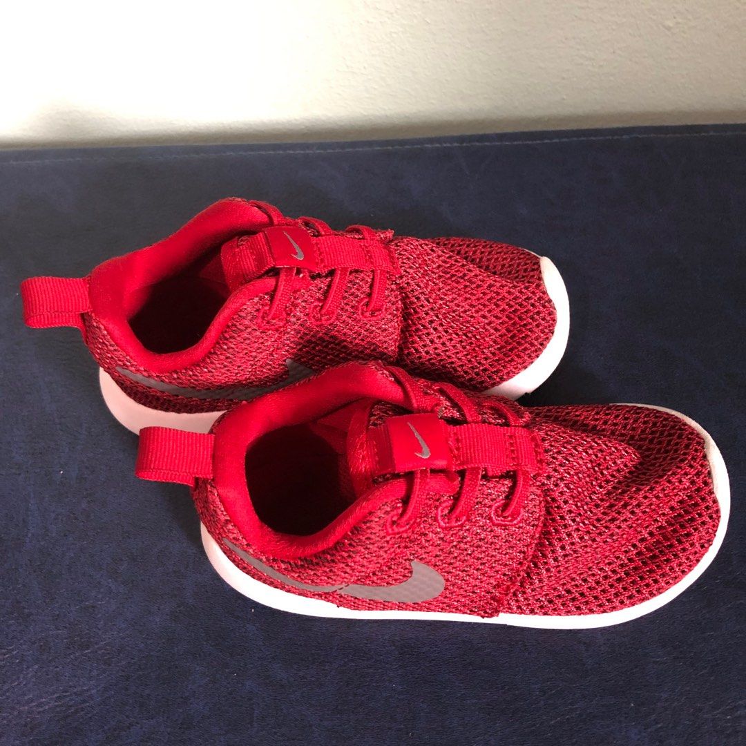 NIKE red shoes US 8, Babies & Kids, Babies & Kids Fashion on Carousell