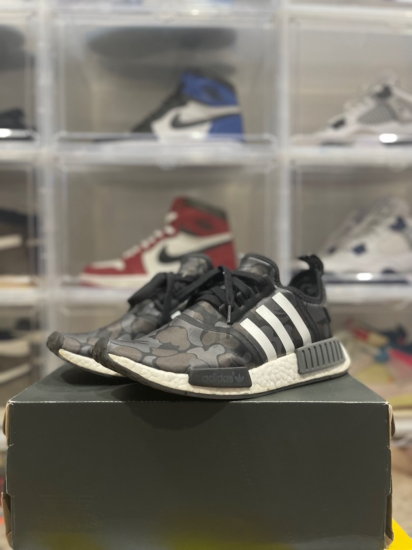 NMD Bape Black Men s Fashion Footwear Sneakers on Carousell