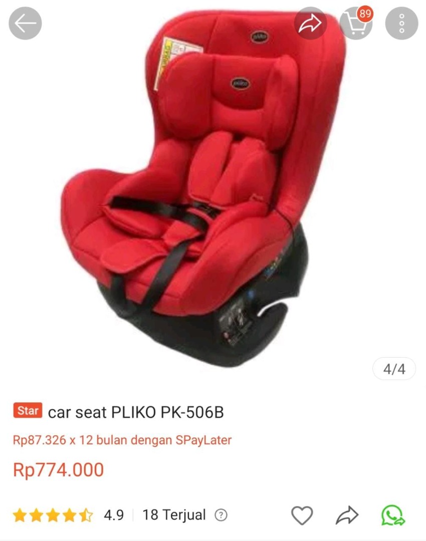 Pliko infant seat clearance