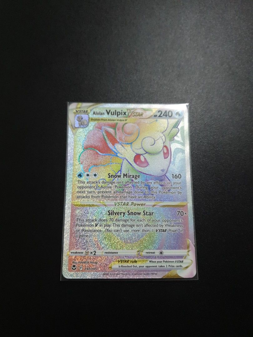 Pokemon TCG Alolan Vulpix VStar Hyper Rare - SS12 Silver Tempest, Hobbies & Toys, Toys & Games on Carousell Pokemon TCG Alolan Vulpix VStar Hyper Rare - SS12 Silver Tempest, Hobbies & Toys, Toys & Games on Carousell