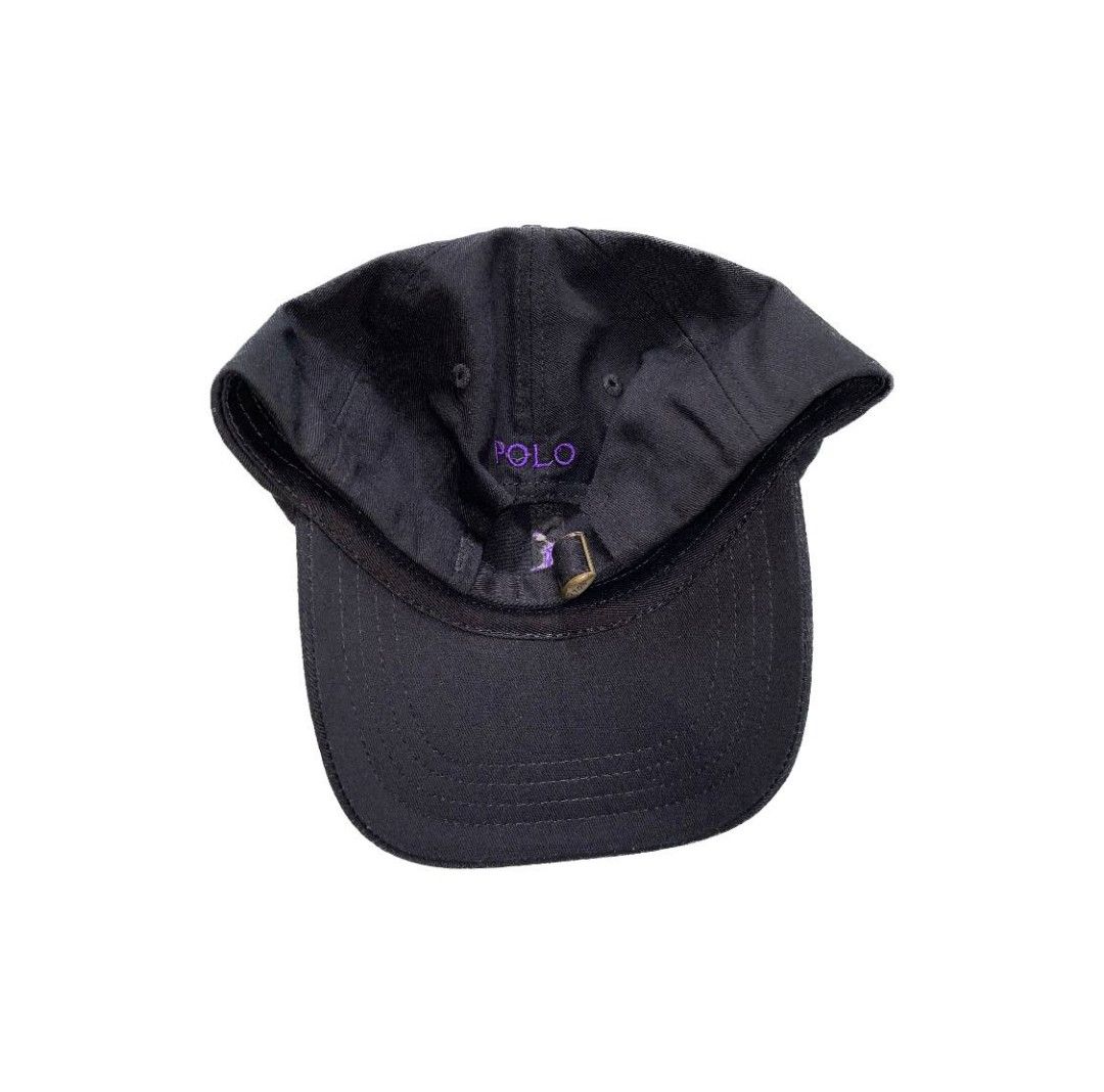 Black and purple ralph top lauren hat