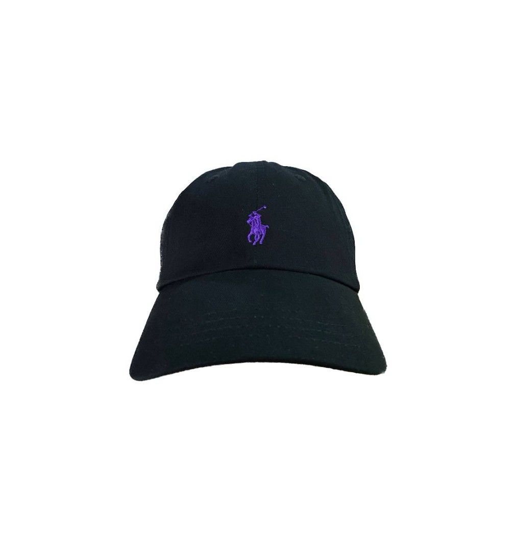 Black and purple ralph lauren hat 2025