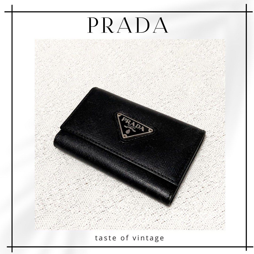 PRADA Key Case 鎖匙包中古Vintage 美品三角, 興趣及遊戲, 收藏品及