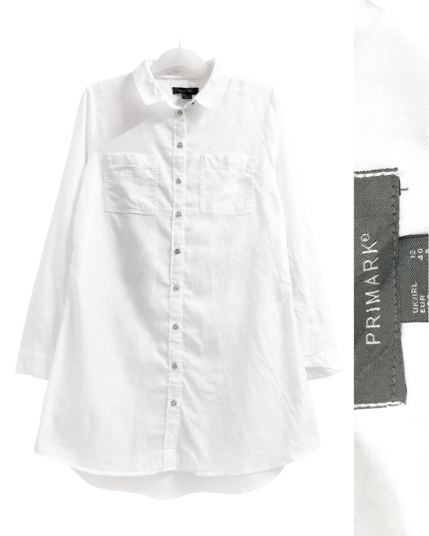 Primark white shirt dress 2025