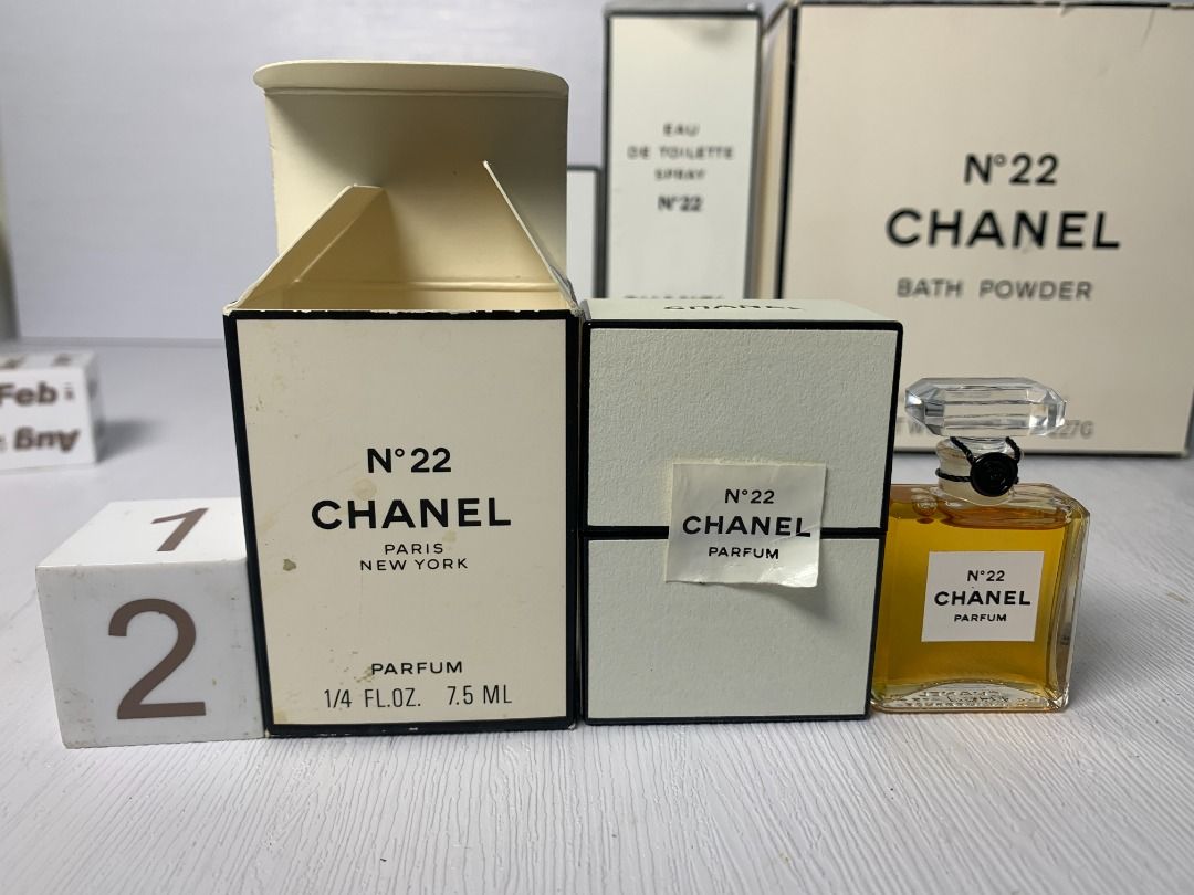 Rare Chanel no.22 eau de toilette 50ml parfum 7.5ml 15ml Bath