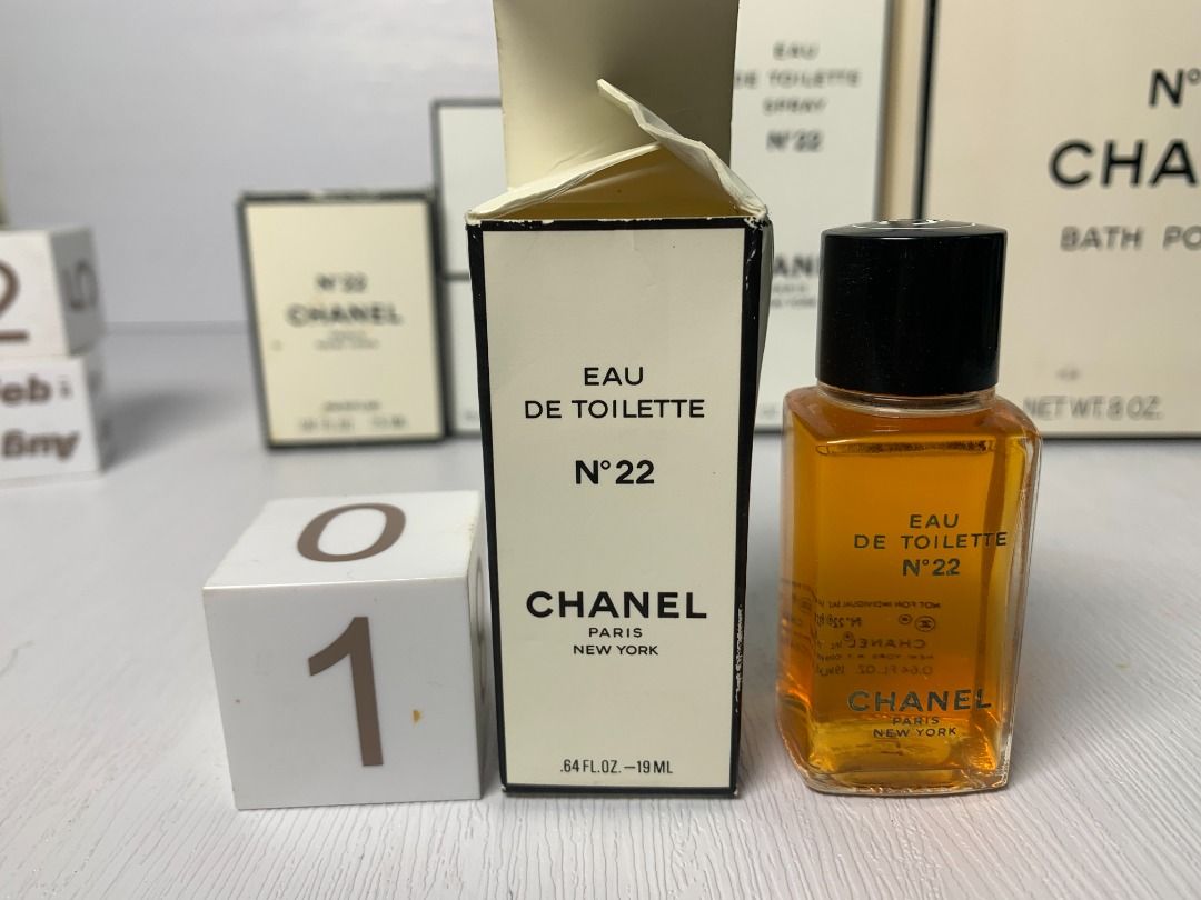 Rare Chanel no.22 eau de toilette 50ml parfum 7.5ml 15ml Bath