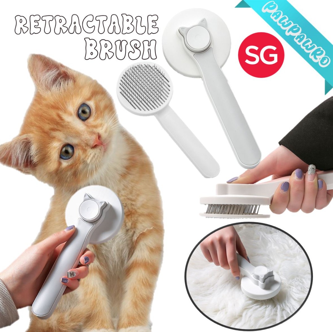 Retractable Pet Comb Brush Dog Cat Shedding comb, Pet Supplies, Health