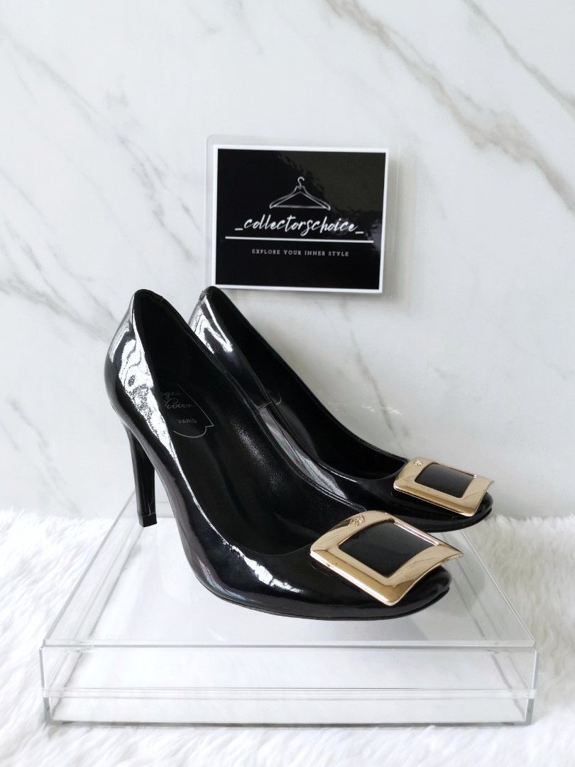 Roger vivier belle de nuit patent shop leather pumps