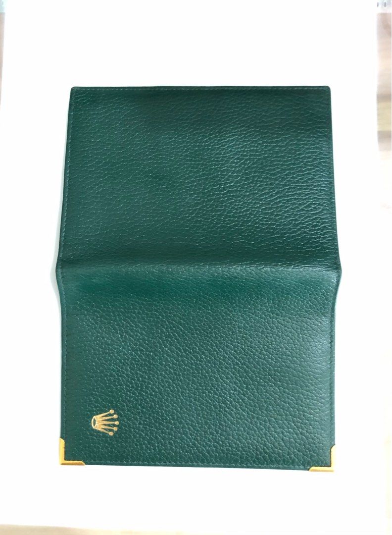 Rolex Green Grain Leather Billfold Wallet Ref 0068.08.55 Men s