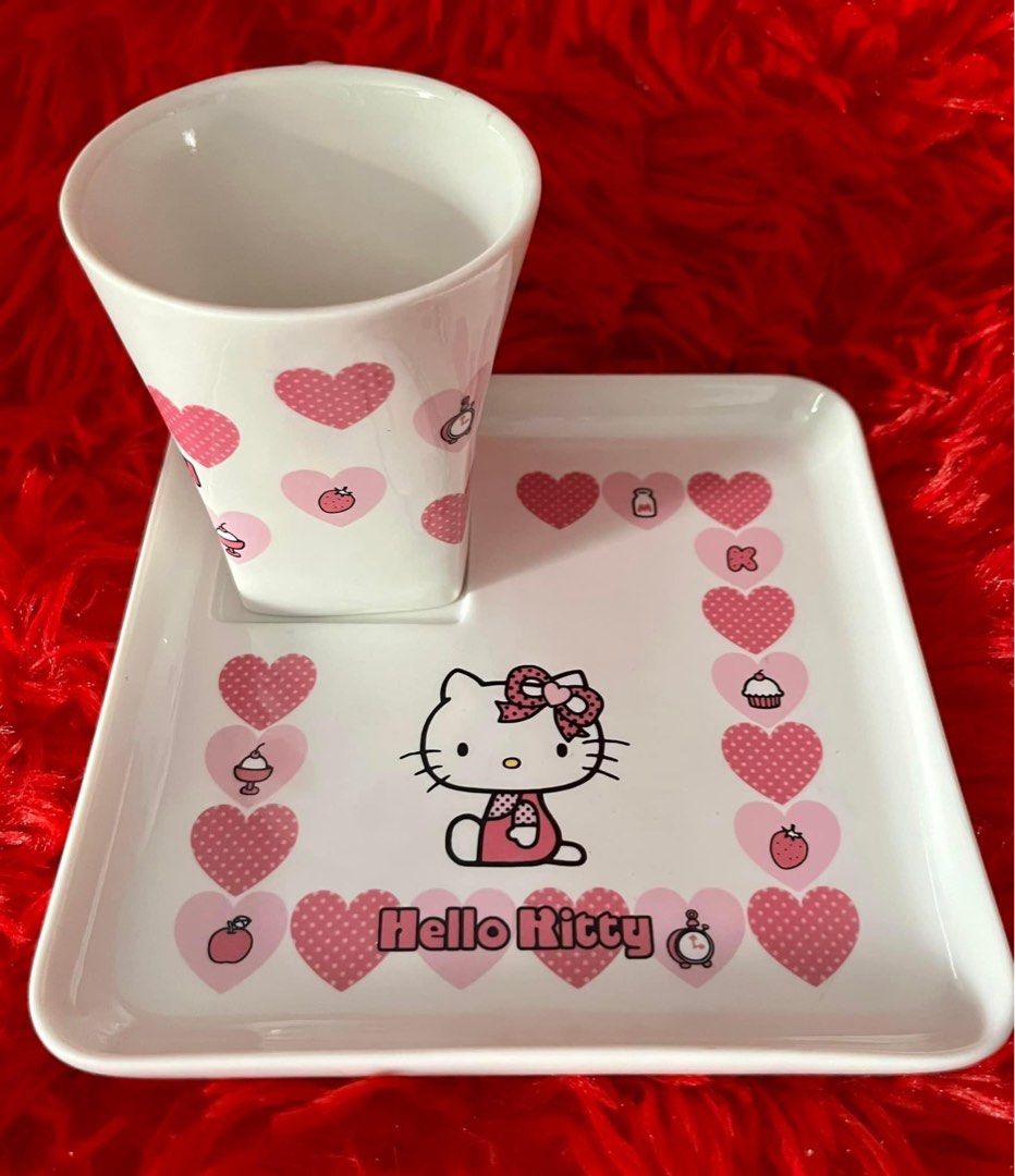 SANRIO Hello Kitty Cup & Saucer, Furniture & Home Living, Kitchenware