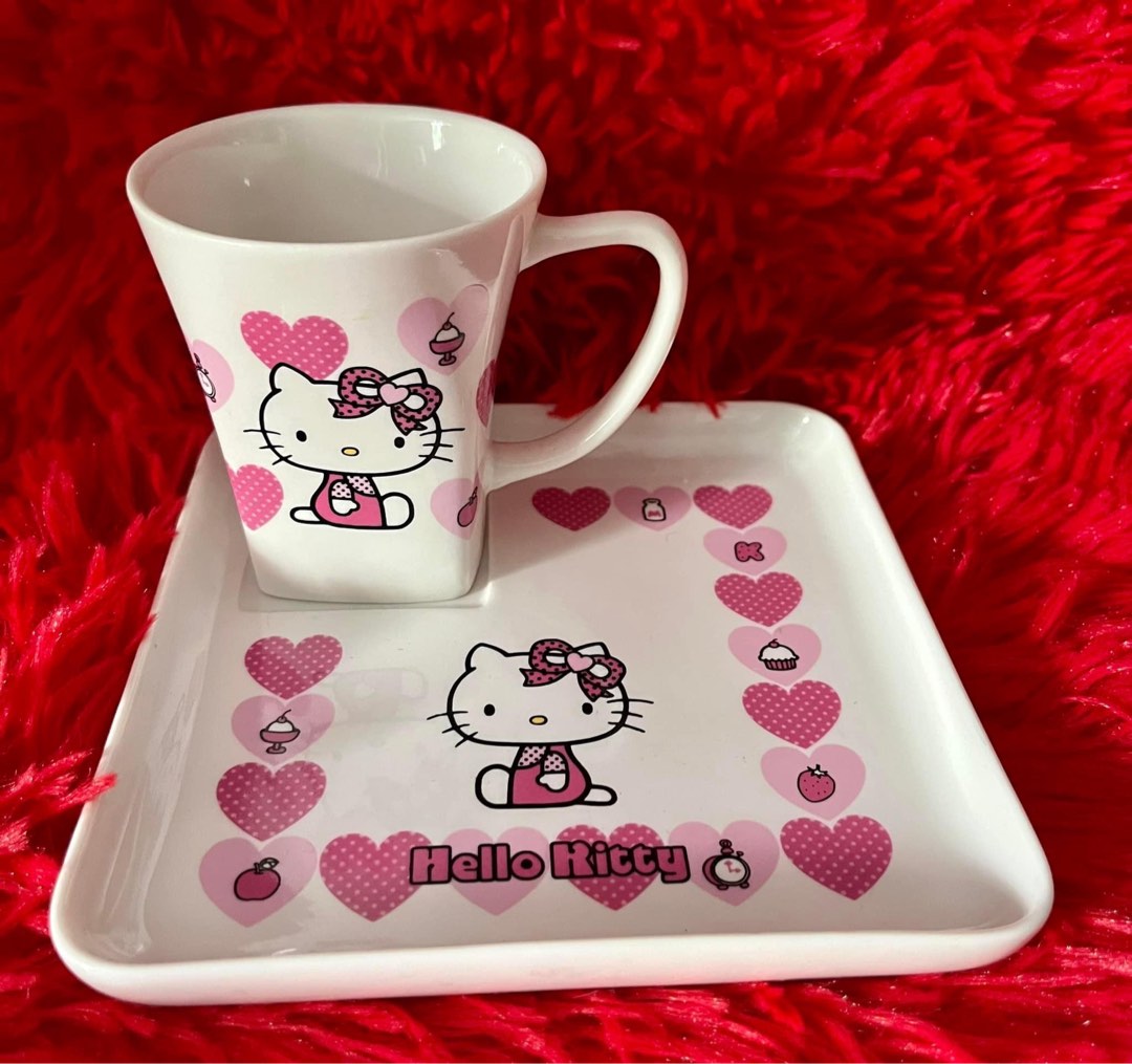 SANRIO Hello Kitty Cup & Saucer, Furniture & Home Living, Kitchenware