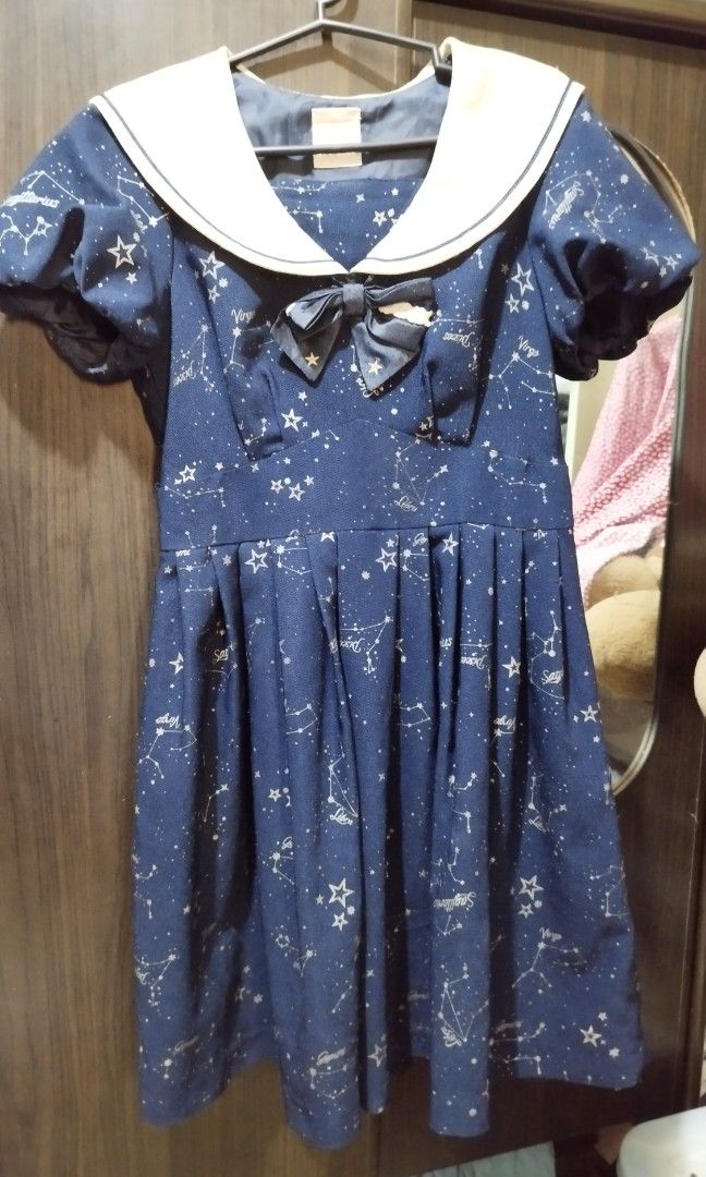 Secret Honey by Honey Bunch Constellation Zodiac Sign Navy Blue Dress