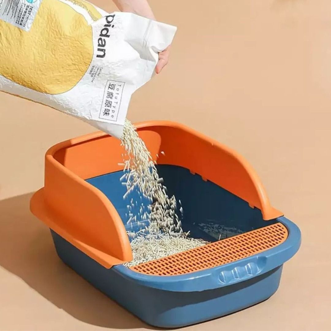 [SG STOCK] Cat Litter Box 60cm Litter Box High Fence SplashProof