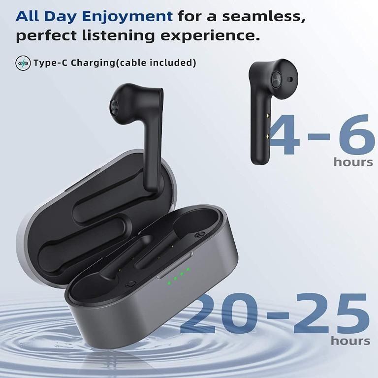SG STOCKS KUNGIX Noise Cancelling Wireless Earbuds 25 Hours with
