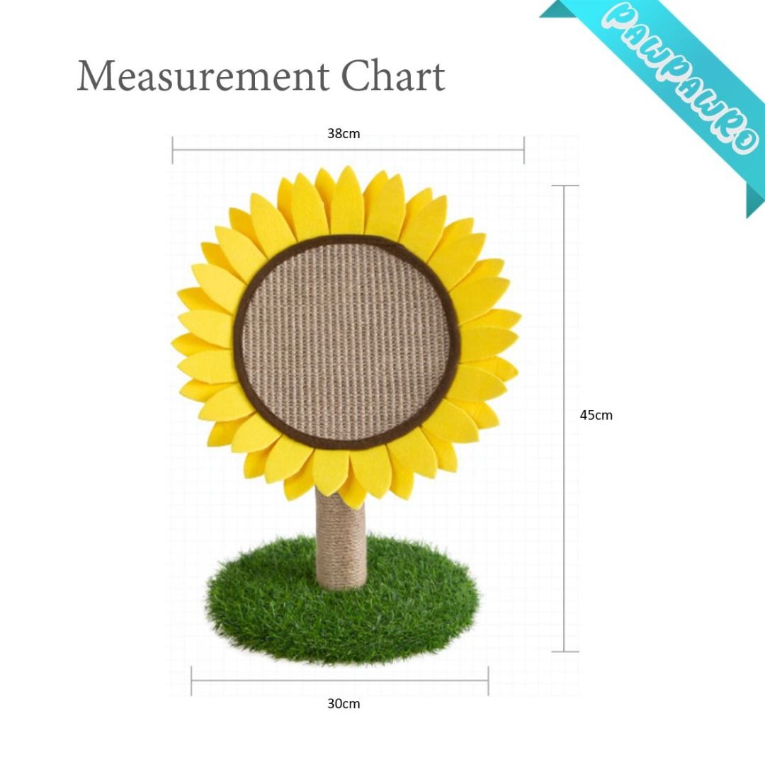 Sunflower Cat Scratching Pole Scratching Mat post, Pet Supplies, Homes