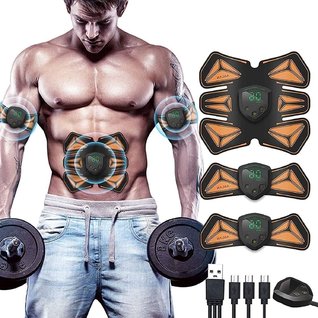 ABS Stimulator Muscle Abs Muscle Trainer Toner Flex Belt for Women  Men,Upgrade Replace EMS Pad AB machine Abs Workout Equipment 6 Modes 10  Intensity Levels- Rechargeable Ab Trainer Belt Muscle Toner 