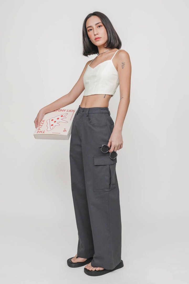 the tinsel rack kanye cargo pants (slate grey) BNWT, Women's Fashion