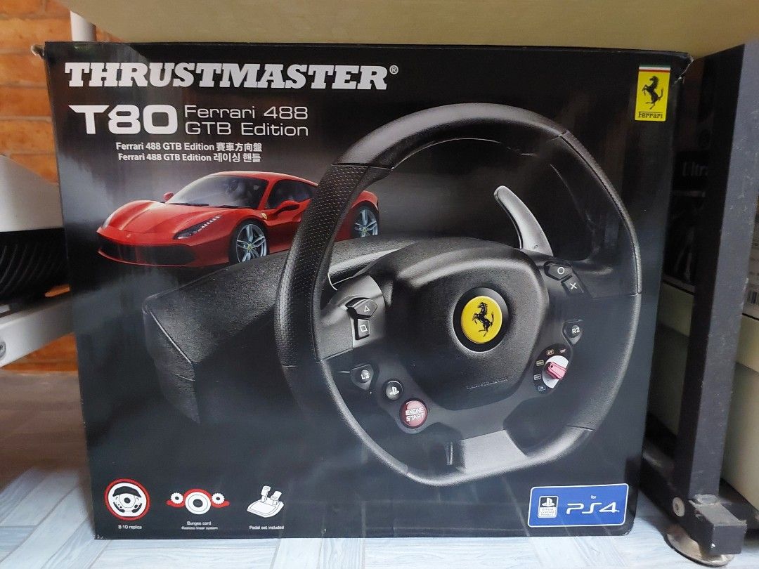 Thrustmaster T80 Ferrari 488 GTB Edition, Video Gaming, Gaming ...