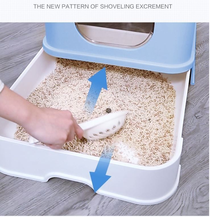 Top Entrance Litter Box Grey Brown Litter Box Cat Litter Box Pee Tray