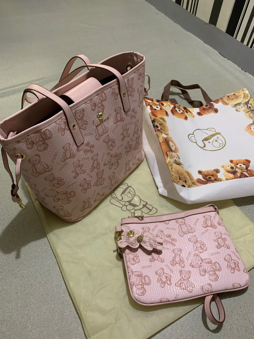 Twing Bear shoulder bag with sling bag on Carousell