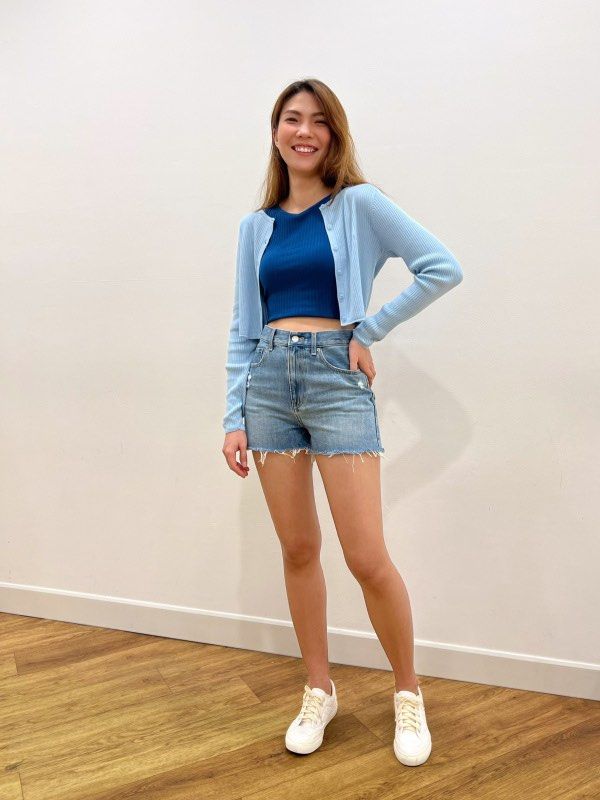 Uniqlo discount denim shorts