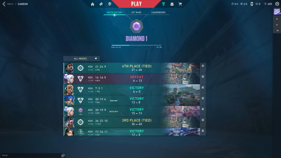 VALORANT ACCOUNT | DIAMOND 1 | NO SKINS | ALL AGENTS EXCEPT VIPER AND ...