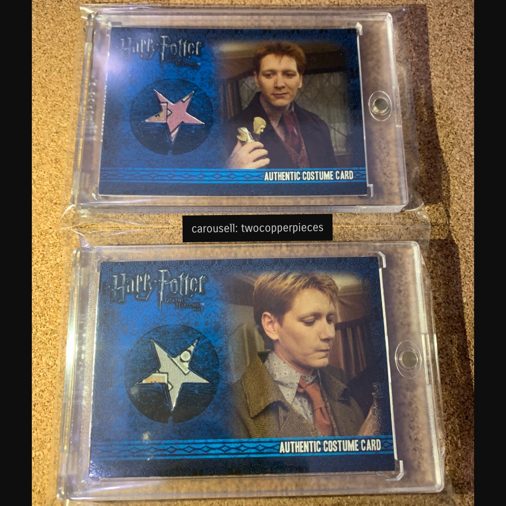 Very Rare ARTBOX Harry Potter Trading Cards James and Oliver Phelps as