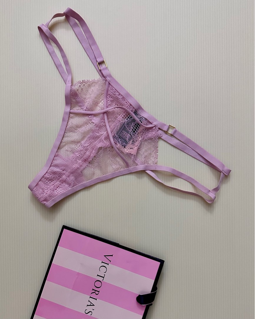 Pink Lace Thong Panty, Women's Fashion, New Undergarments & Loungewear on  Carousell