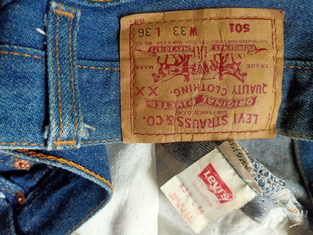 VINTAGE Levi s 501 tag merah USA authentic 1992 W33 L36 Men s