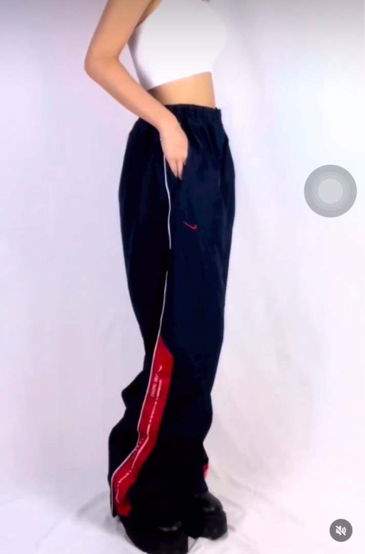 Vintage Nike Navy Track Pants, Women's Fashion, Bottoms, Other