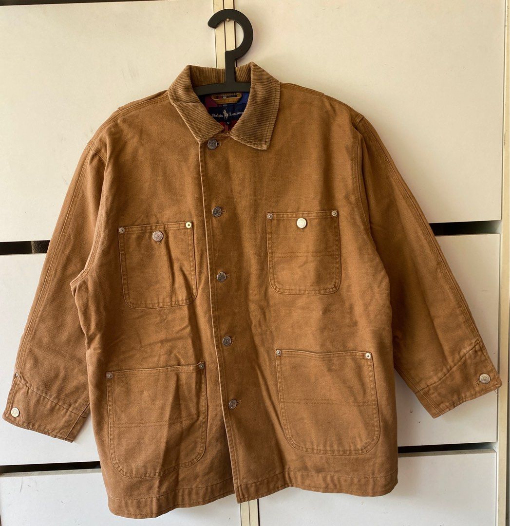 VINTAGE POLO RALPH LAUREN CHORE JACKET - F18, Men's Fashion, Coats, Jackets  and Outerwear on Carousell