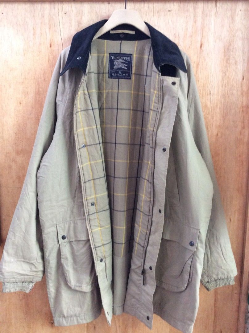 VTG BURBERRY WAX JACKET, Luxury, Apparel on Carousell