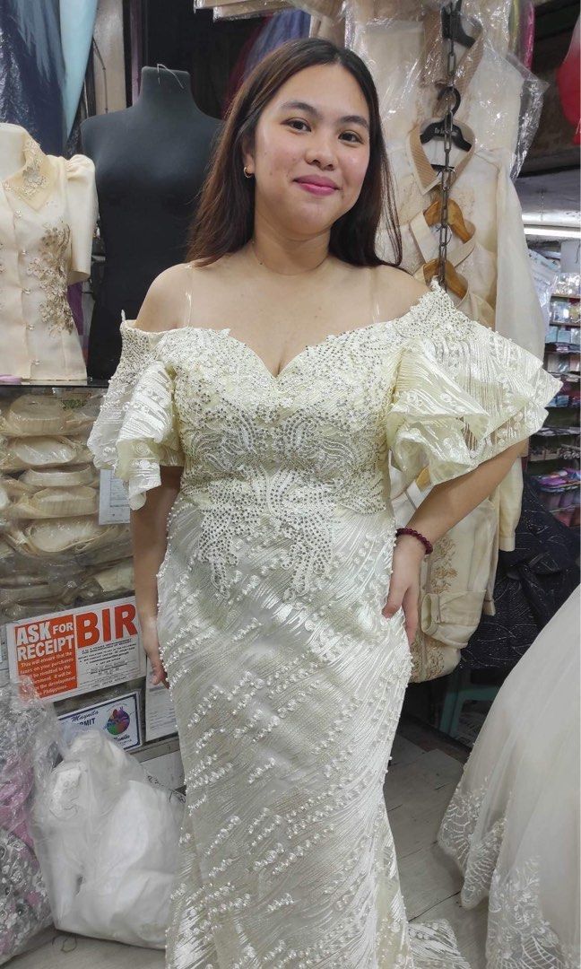 Off white gown for on sale ninang