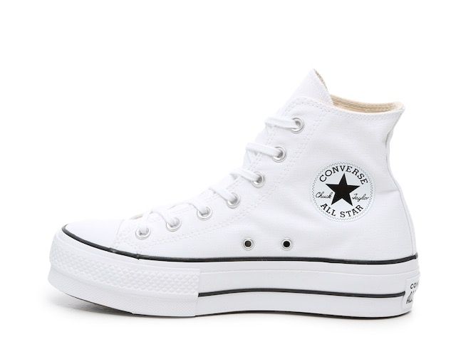 White high top converse platform store