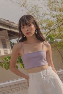 YHF Essential Top v1 in size S Lilac Thistle